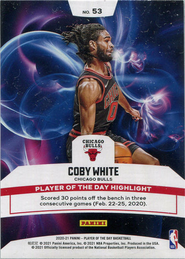 Panini Player of the Day 2020-21 Base Card 53 Coby White