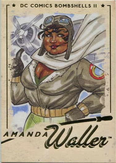 DC Bombshells 2 II Gold Deco Foil Base Variant Card 54 Amanda Waller