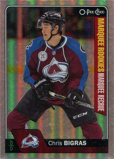 O-Pee-Chee Hockey 2016-17 Rainbow Parallel Base Card 555 Chris Bigras