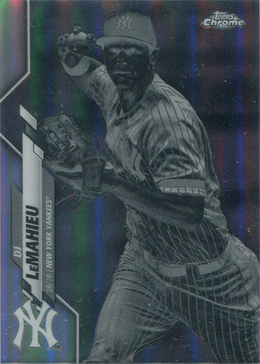 Topps Chrome Baseball 2020 Negative Parallel Card 55 DJ LeMahieu
