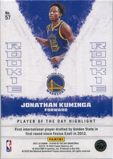  2021-22 Panini Instant Basketball #7 Jonathan Kuminga Rookie  Card Warriors - Only 633 made! : Collectibles & Fine Art