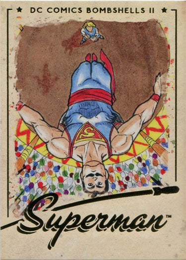 DC Bombshells 2 II Gold Deco Foil Base Variant Card 57 Superman