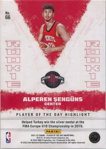 Panini Player of the Day 2021-22 Rainbow Parallel Base Card 66 Alperen Senguns