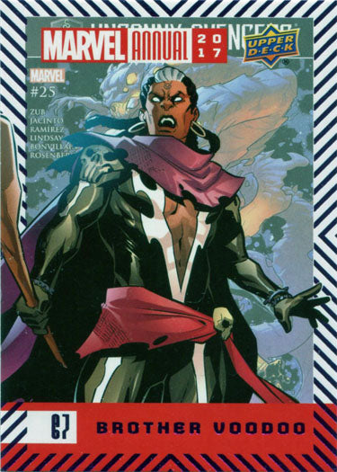 Marvel Annual 2017 Base Purple Parallel Card 67 Brother Voodoo