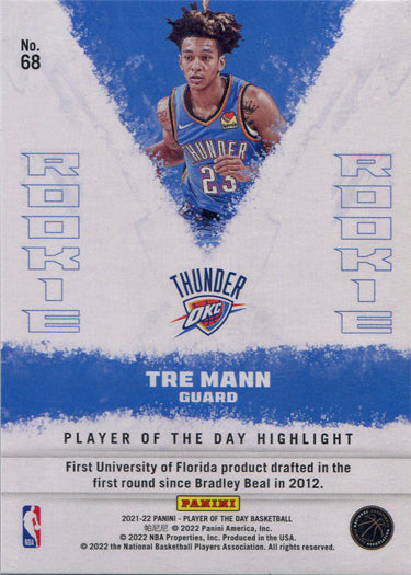 Panini Player of the Day 2021-22 Lava Parallel Base Card 68 Tre Mann 046/199