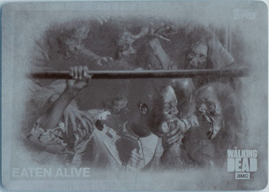 Walking Dead Season 5 Printing Plate Yellow Base 85 Eaten Alive