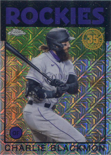 Topps Series Two Baseball 2021 Chrome Silver Card 86TC-52 Charlie Blackmon