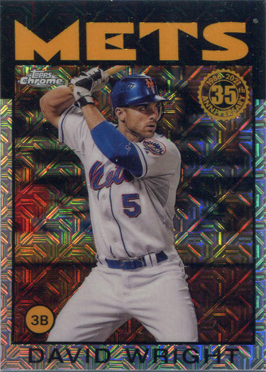 Topps Series Two Baseball 2021 Chrome Silver Card 86TC-82 David Wright