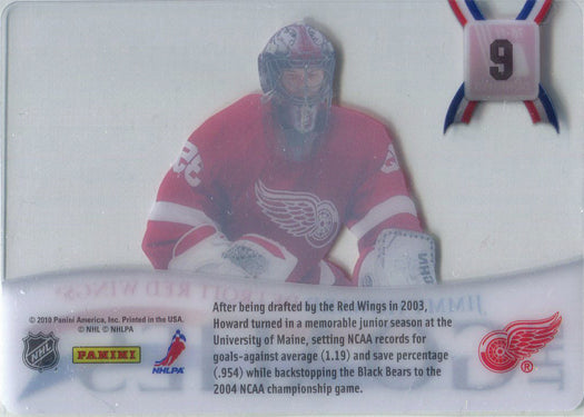 Panini Donruss Hockey 2010-11 Goalies Acetate Insert Card 9 Jimmy Howard