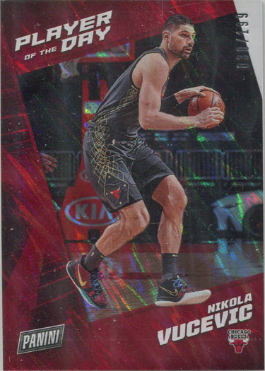 Panini Player of the Day 2021-22 Lava Parallel Base Card 9 Nikola Vucevic /199