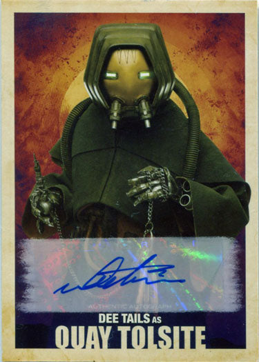 Solo Star Wars Story Autograph Card A-DT Dee Tails as Quay Tolsite