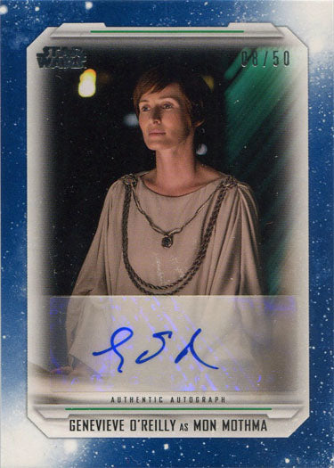 Star Wars Skywalker Saga Autograph Card Blue A-GO Genevieve OReilly 08/50