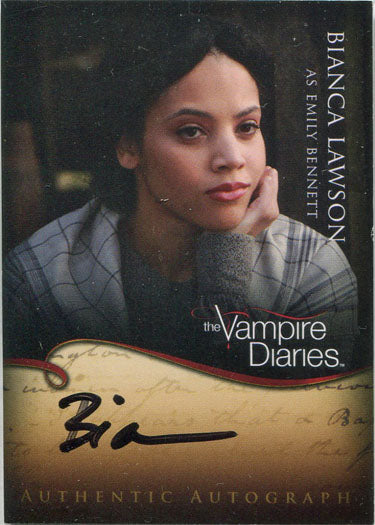 vampire diaries trading cards binder Vampire Diaries Season 1 A20 Bianca Lawson as Emily Bennett Autograph – Digital Heroes