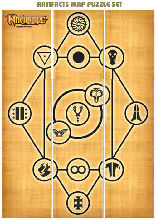 Witchblade 2014 Artifacts Map Foil Puzzle Complete 9 Card Chase Set