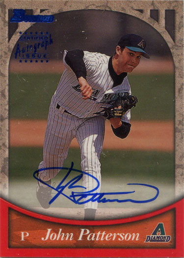 Bowman Baseball 1999 Certified Autograph Issue Card BA55 John Patterson