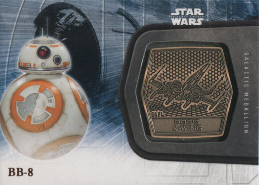 Star Wars the Force Awakens Series 2 Bronze Medallion 27 BB-8 Chase Card