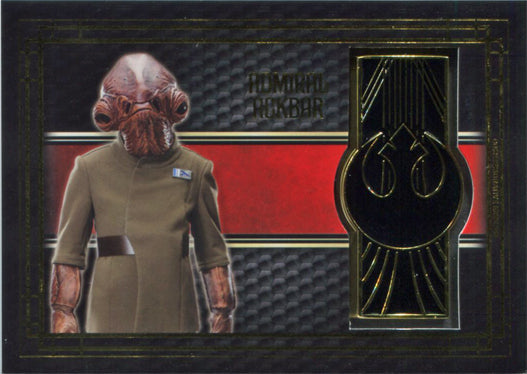 Star Wars Last Jedi BG-AR Commemorative Emblem Card Admiral Ackbar