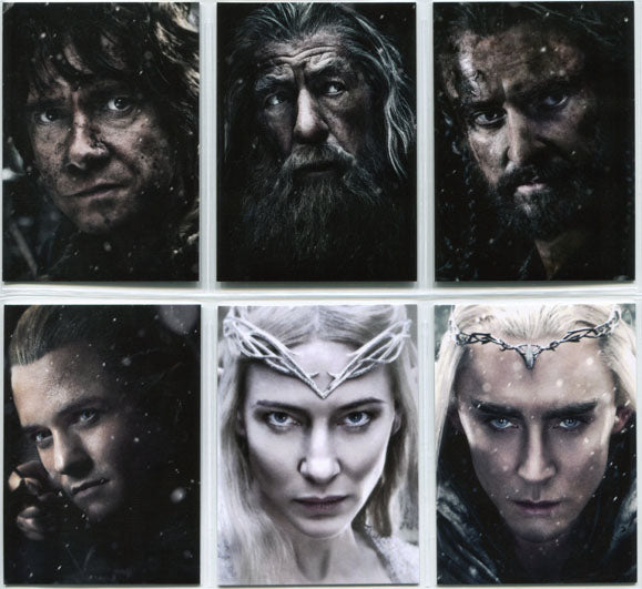 Hobbit Battle of the Five Armies Portraits BP1 to BP6 Complete 6 Card Chase Set