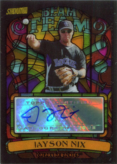 Topps Stadium Club 2008 Beam Team Autograph Card BTA-JN Jayson Nix