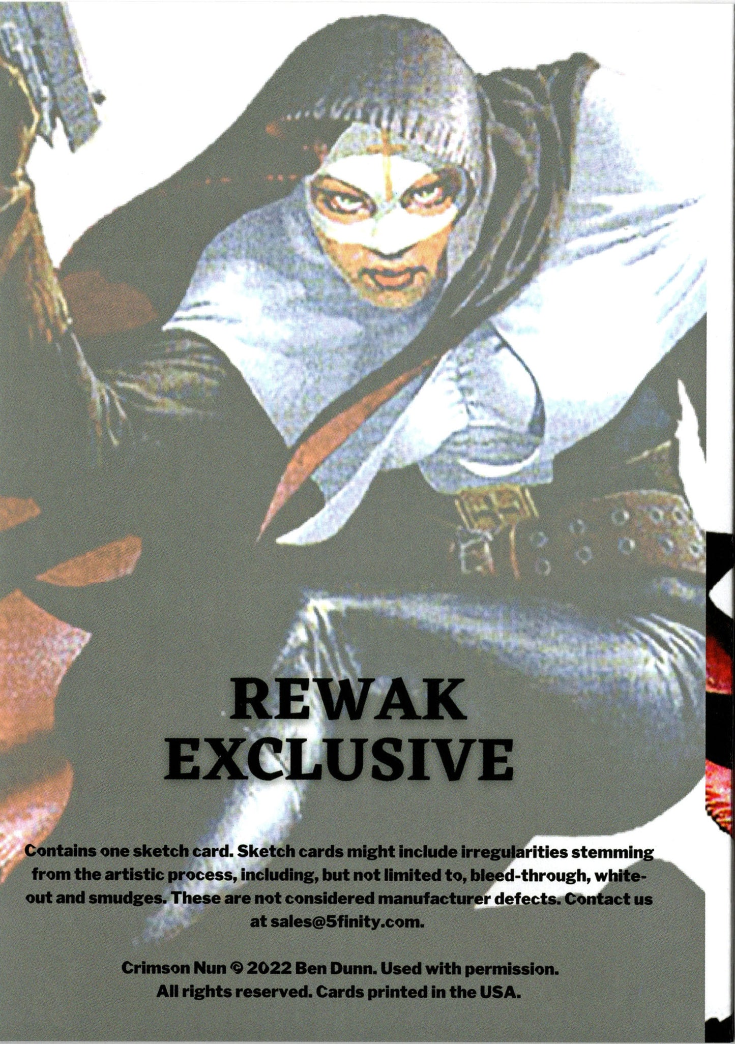 2022 5finity Ben Dunn's Crimson Nun Sketch Card Pack