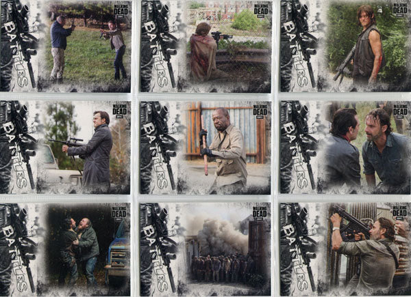 Walking Dead Hunters Hunted Epic Battles Complete 11 Card Chase Set EB-1 - EB-11