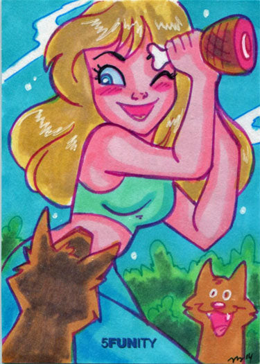 DH 5FUNity Sketch Card by Mary Bellamy of Kitty Ditties Pretty Ladies