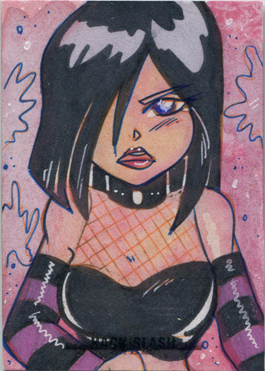 Hack/Slash Cute As Hell 5finity 2019 Sketch Card by Mary Bellamy V2
