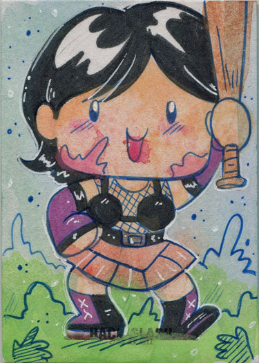 Hack/Slash Cute As Hell 5finity 2019 Sketch Card by Mary Bellamy V5