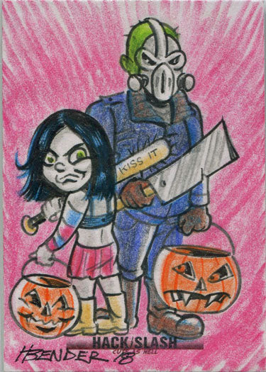 Hack/Slash Cute As Hell 5finity 2019 Sketch Card by Howard Bender