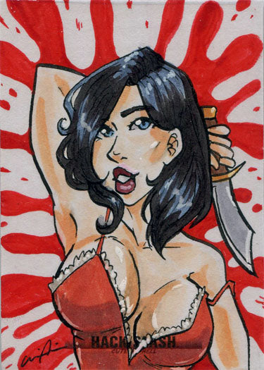 Hack/Slash Cute As Hell 5finity 2019 Sketch Card by Eli Benik V1