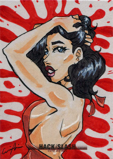 Hack/Slash Cute As Hell 5finity 2019 Sketch Card by Eli Benik V3