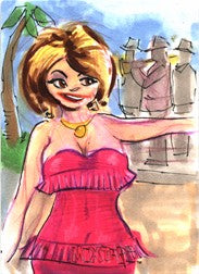 Mixtape 5finity JAM Sketch Card by Ed Bickford