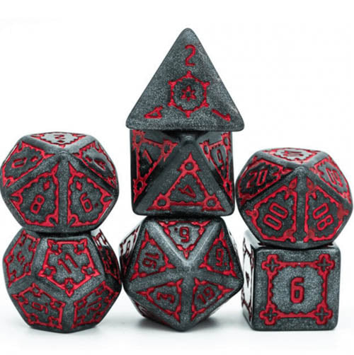 Foam Brain Huge 25mm RPG Dice Set - Black Castle
