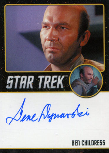 Star Trek TOS 50th Anniversary Autograph Black Gene Dynarski as Ben Childress