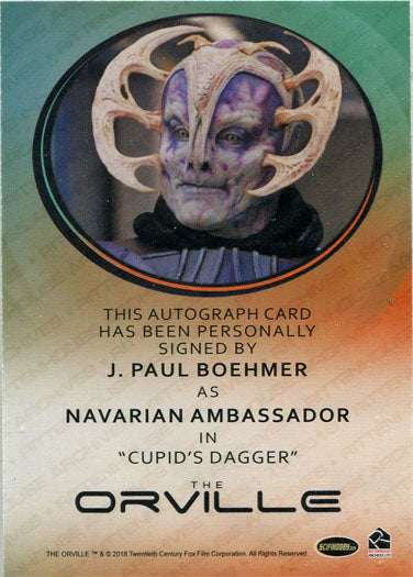 Orville Season 1 Autograph Card J. Paul Boehmer as Navarian Ambassador