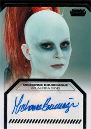 Star Wars Galactic Files Autograph Card Michonne Bourriague as Aurra Sing