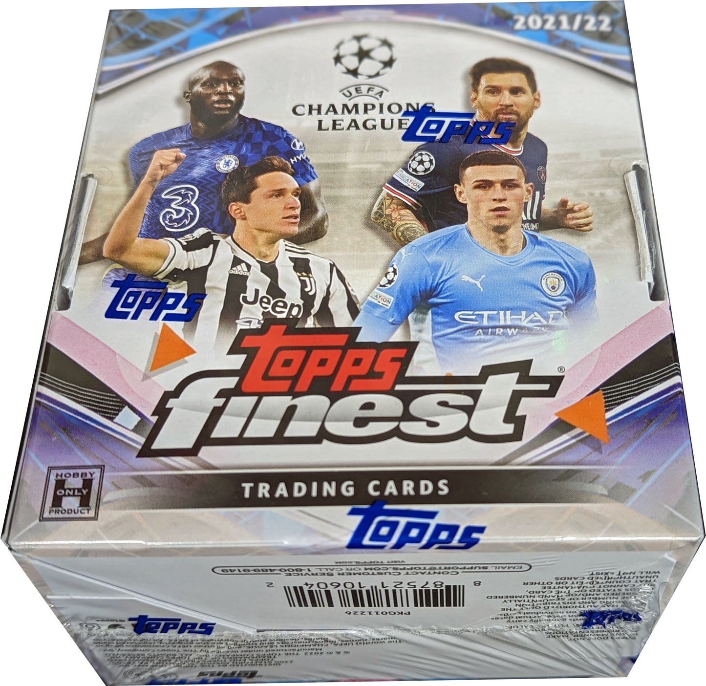 Topps 2021-22 Finest UEFA Champions League Soccer Full Case of 8 Hobby Master Box
