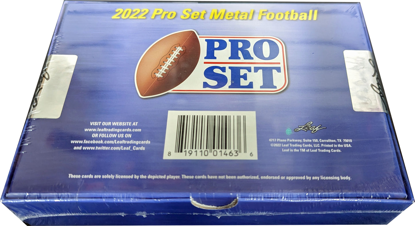 2022 Leaf Pro Set Metal Football Hobby Box