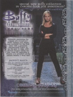 Buffy Evolution Trading Card Sell Sheet