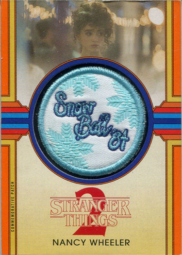 Stranger Things Season 2 Patch Card CP-NWS Orange Parallel Nancy Wheeler 68/99