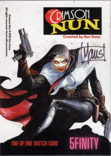2022 5finity Ben Dunn's Crimson Nun Sketch Card Bill Maus