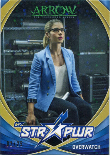 Arrow Season 4 CZ STR PWR Chase Card Gold S08 Overwatch Emily Bett Rickards #02