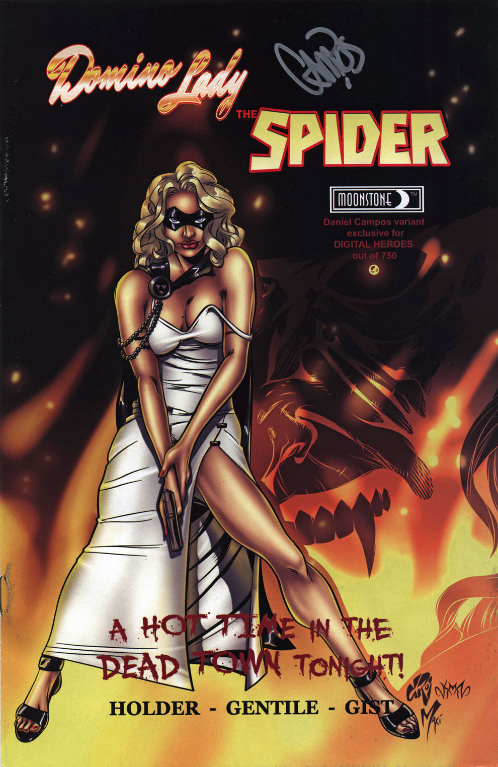 SPIDER DOMINO LADY ONE SHOT DH EXCLUSIVE DANIEL CAMPOS COVER SIGNED