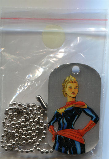 Marvel Dossier Dog Tags Chain Necklace Captain Marvel 18 of 55