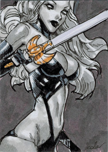 Lady Death Goddess 5finity 2019 Celor Sketch Card