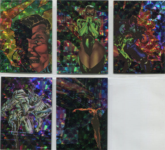 Tribe Prismatic Complete Foil Chase Card Set P1 thru P5