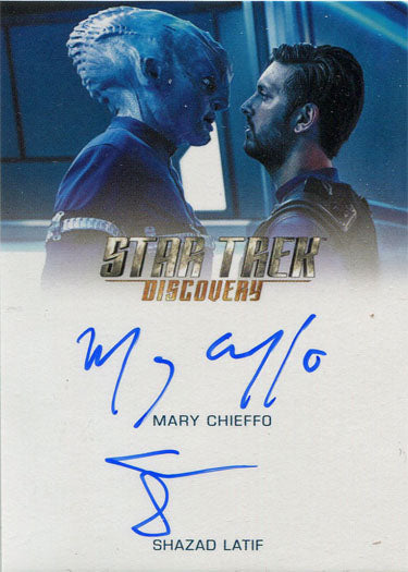 Star Trek Discovery Season 1 Dual Autograph Card Mary Chieffo/Shazad Latif (FB)