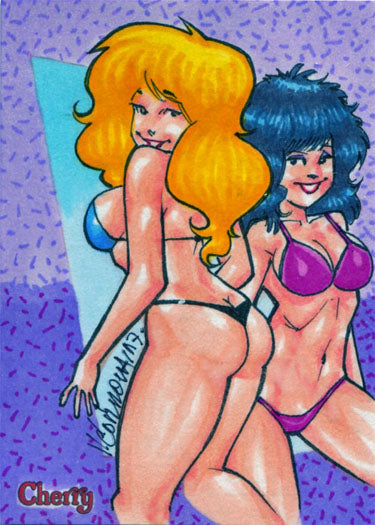 Cherry Series 3 Sketch Card by Rene Cordova