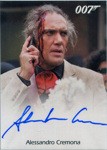 James Bond Archives 2017 Final Autograph Card Alessandro Cremona as Marco