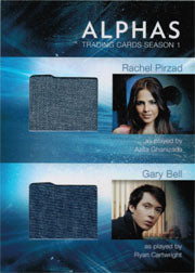 Alphas Season One DM2 Wardrobe Costume Card Rachel Pirzad and Gary Bell
